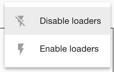 Disable loaders